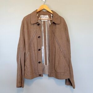 Trovata Men's Size Large Jacket Lightweight Casual Classic Quiet Luxury Neutral